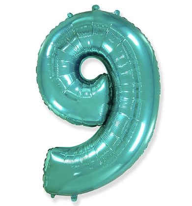 42" Teal Mylar Number