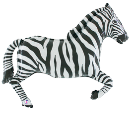 43" Zebra Mylar Balloon