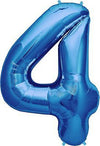 34 inch Blue Number Balloon