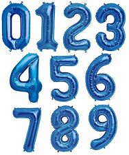 34 inch Blue Number Balloon